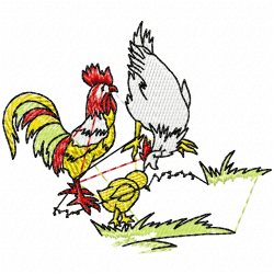 Chickens And Roosters Embroidery Design 12 Chickens And Roosters Embroidery Design 12